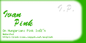 ivan pink business card